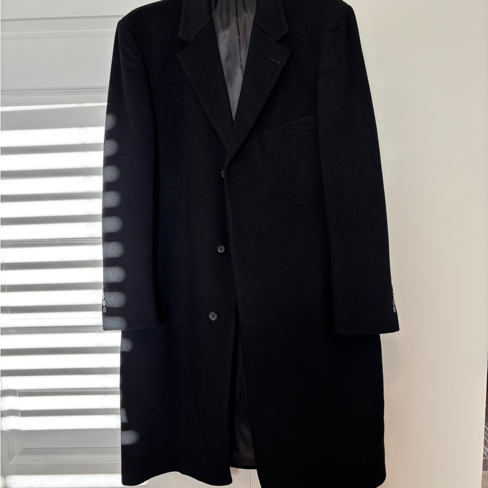 Lauren Ralph Lauren Classic Black Men's Overcoat